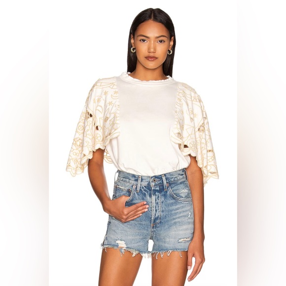 Free People Tops - Free People Angel Tee in Ivory
